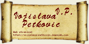 Vojislava Petković vizit kartica